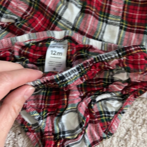 Christmas plaid Carter’s dress and bloomers 12M - Picture 3 of 6